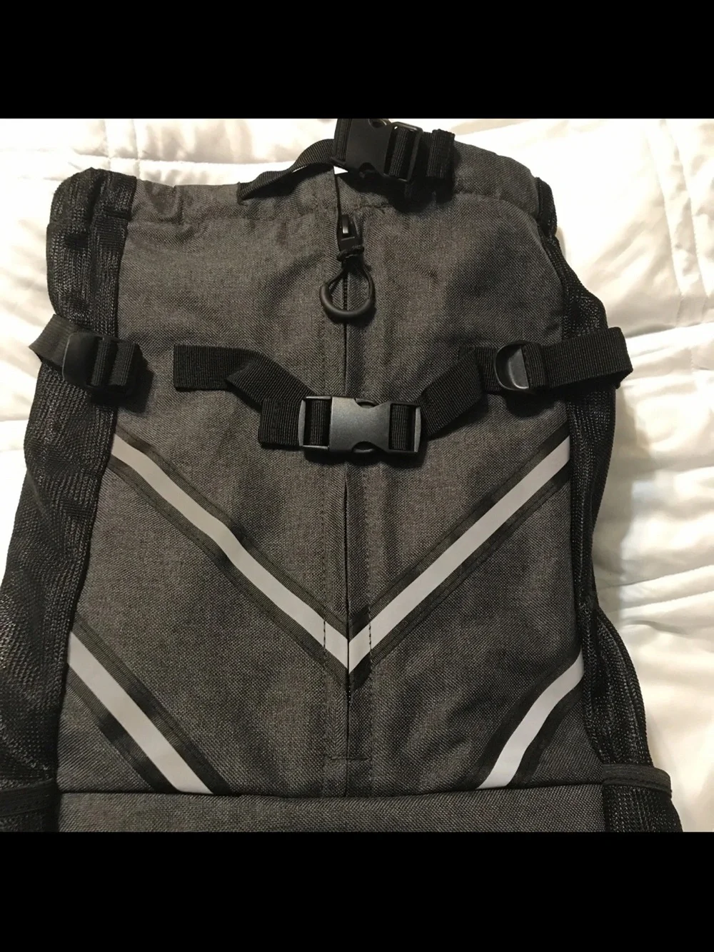 NIB Dog Backpack Fur CadetDog Gray Black Medium reflective Carrier M medium